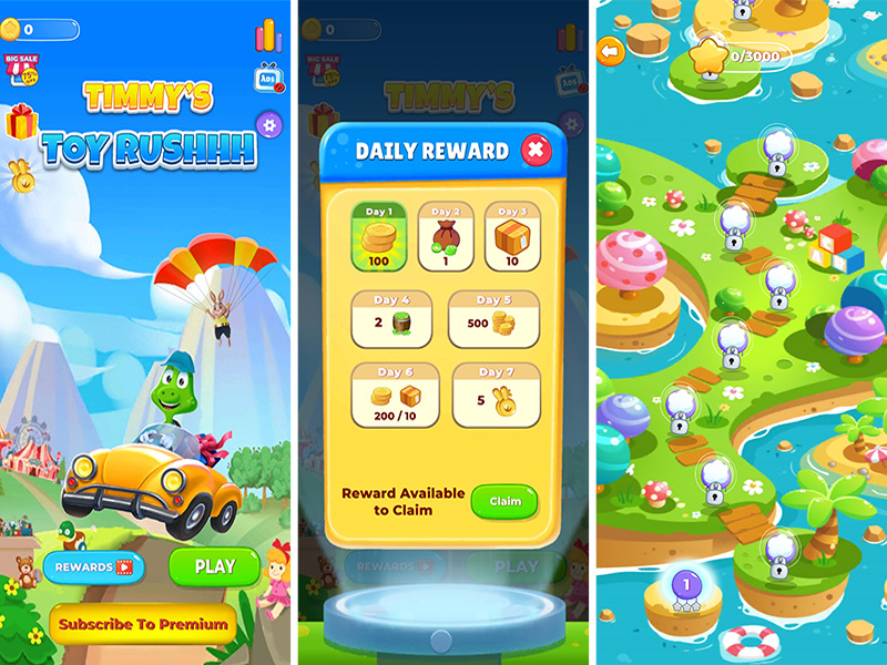 Timmy's Toy Rushhh Puzzle Fun ss2 UI/UX